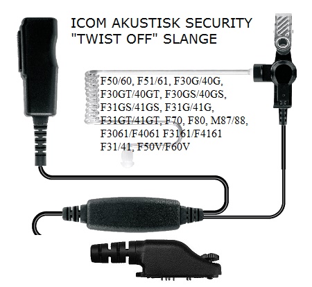 Akustisk øretelefon PTT - ICOM I5 multiplugg - Klikk på bildet for å lukke det Akustisk øretelefon PTT - ICOM I5 multiplugg - Klikk på bildet for å lukke det